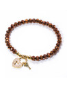Bracelet Pearl Heart Key Camel