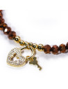 Bracelet Pearl Heart Key Camel