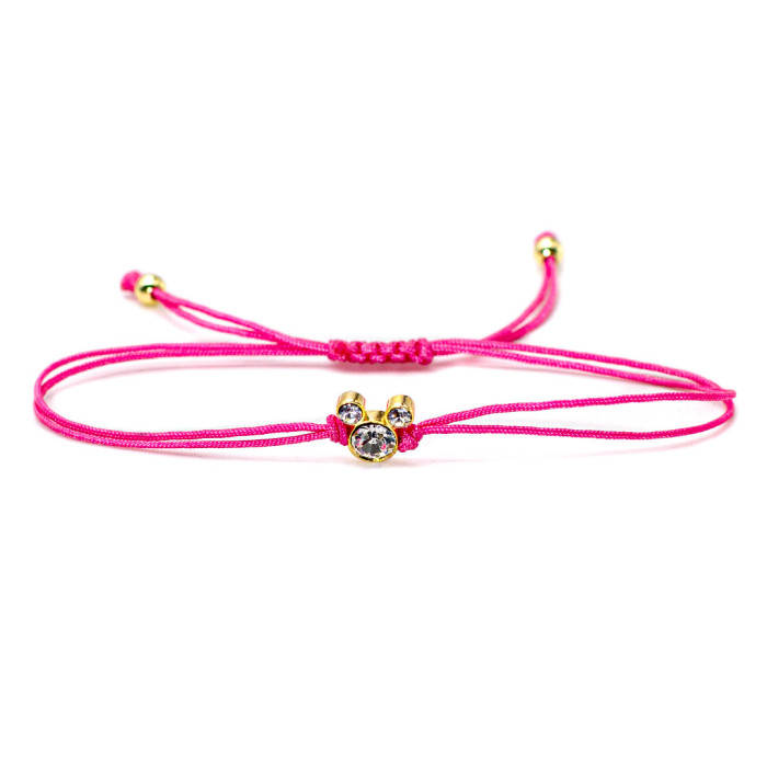 Mickey Crystal Fuchsia Bracelet