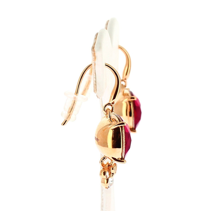 Boucles d'oreilles Minnie rubis rouge
