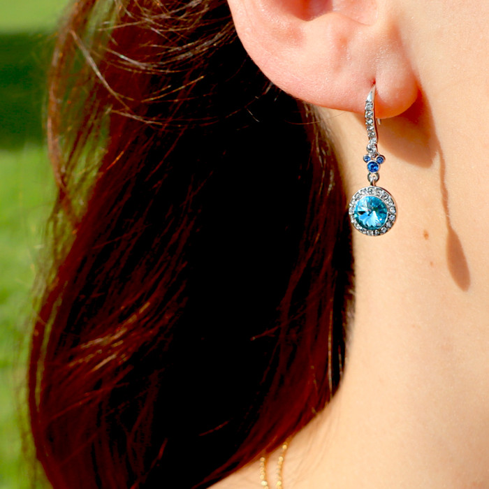 Boucles d'oreilles Mickey Aqua