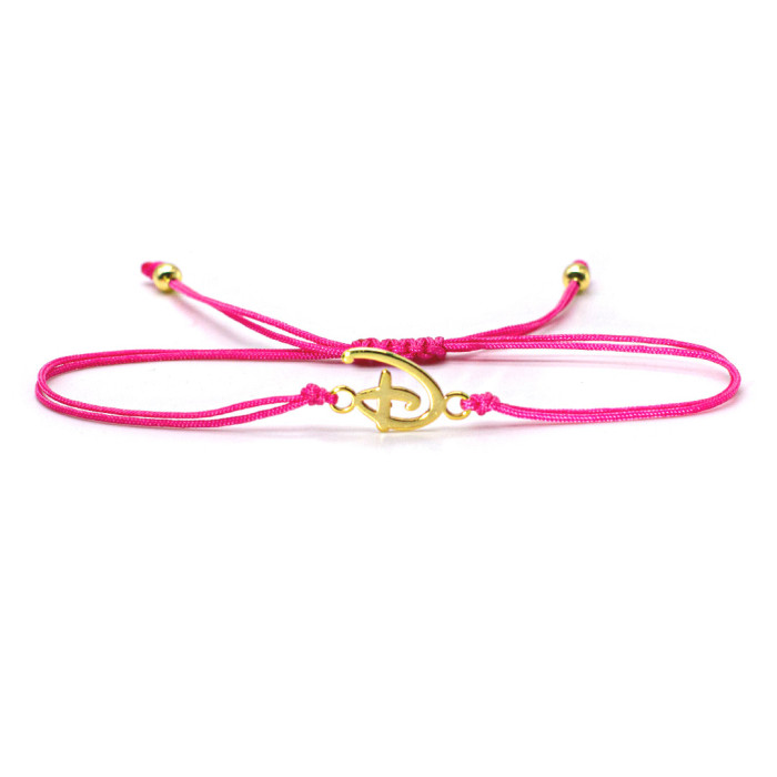 Bracelet fuchsia "D" Disney