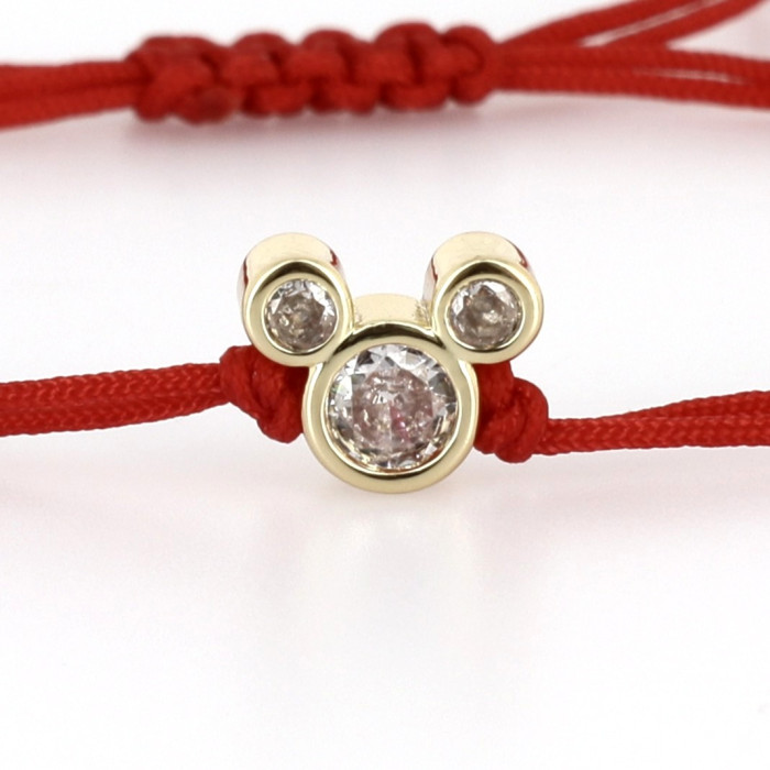 Bracelet Rouge Mickey Cristal