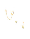 Set de 3 boucles d'oreilles blanc Mickey