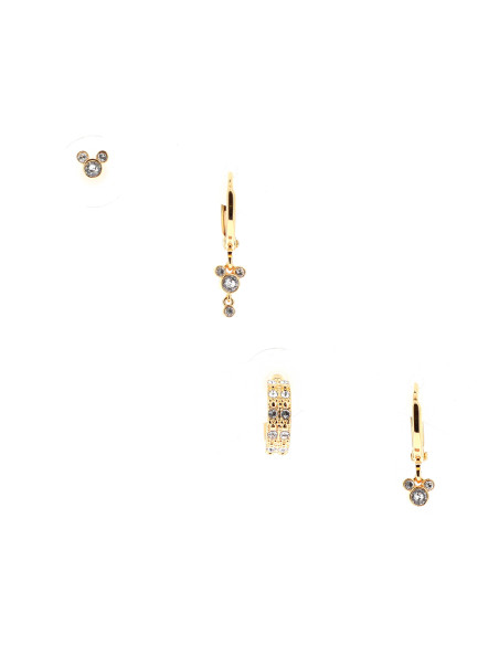 Set de 4 boucles d'oreilles blanc Mickey