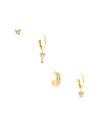 Set de 4 boucles d'oreilles blanc Mickey