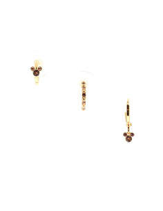 Set de 3 boucles d'oreilles rose Mickey