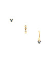 Set of 3 aqua Mickey earrings