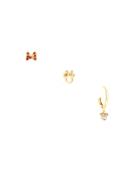 Set of 3 red Mickey earrings