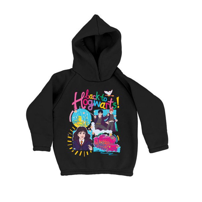 Hoodie Noir Doodle - Enfant