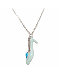 Collier Pantoufle Cendrillon Bleu