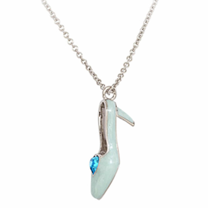 Collier Pantoufle Cendrillon Bleu