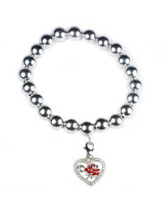 Bracelet "perle" avec Rose Belle et la Bête