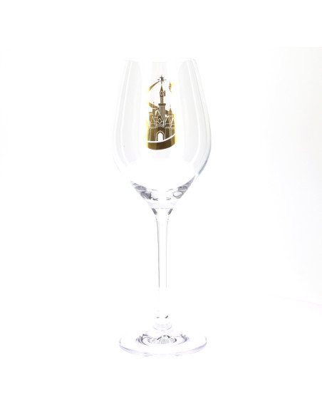 Set of 6 wine glasses decorated with Tinkerbell and Disneyland Paris Castle