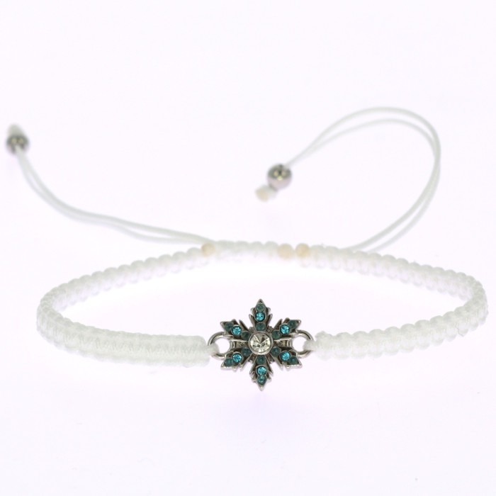 Bracelet Blanc Flocon Reine des Neiges