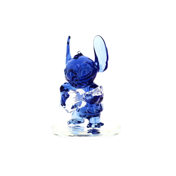 Blue Stitch and his guitar on mirror