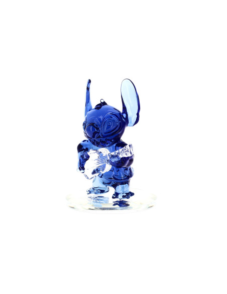 Blue Stitch and his guitar on mirror