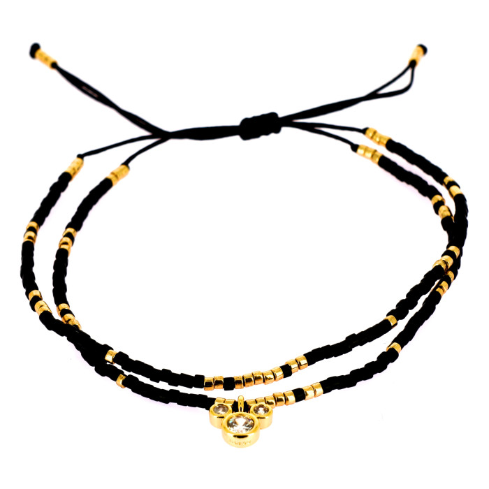 Double Bracelet Mickey Noir
