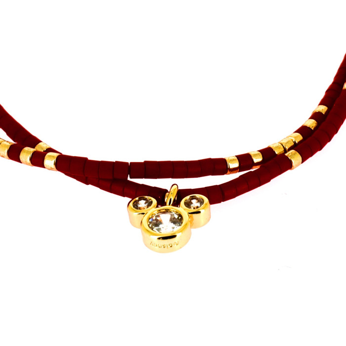 Double Bracelet Mickey Rouge