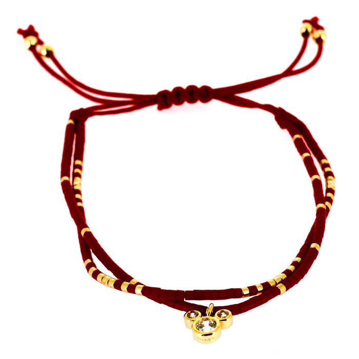 Double Bracelet Mickey Rouge