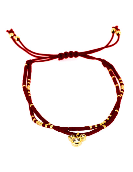 Double Bracelet Mickey Rouge