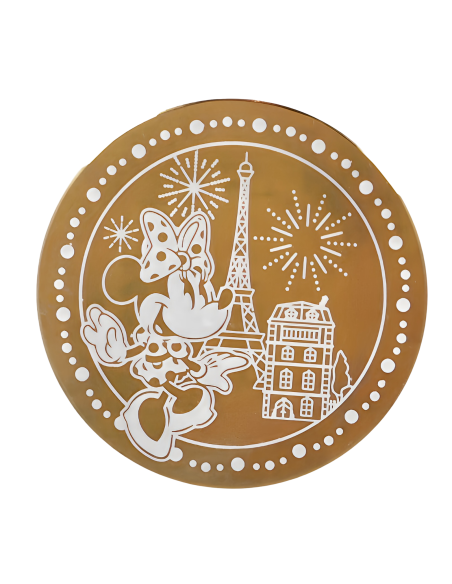 Pièce en verre Minnie avec la Tour Eiffel