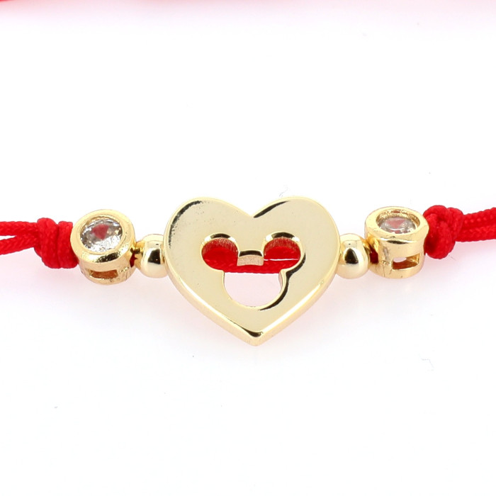 Red Mickey Heart Bracelet