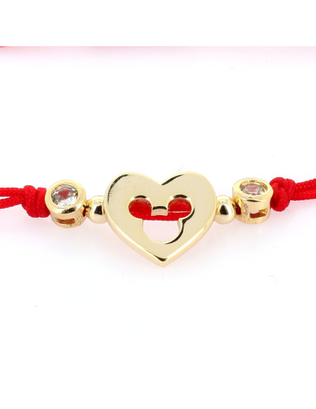 Red Mickey Heart Bracelet