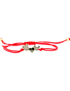 Red Love Mickey and Minnie bracelet