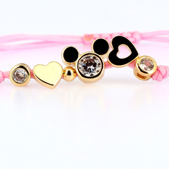 Pink Mickey Bracelet with Heart