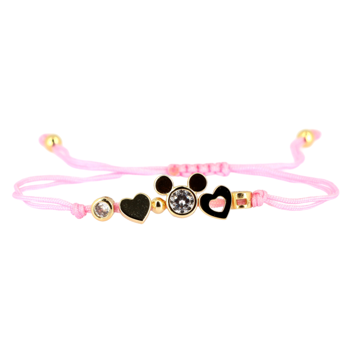 Pink Mickey Bracelet with Heart