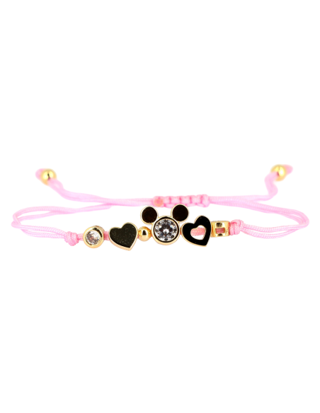 Pink Mickey Bracelet with Heart