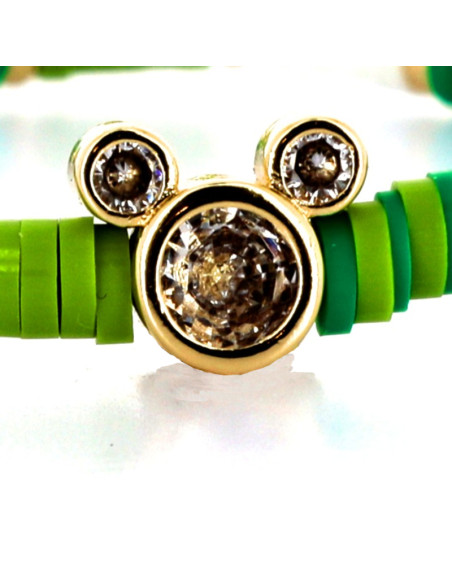 Bracelet Icône Mickey Vert
