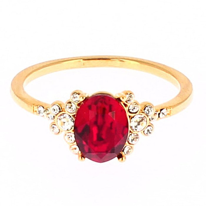 Bague Mickey Saphir rouge