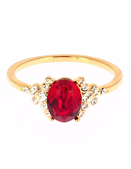 Bague Mickey Saphir rouge