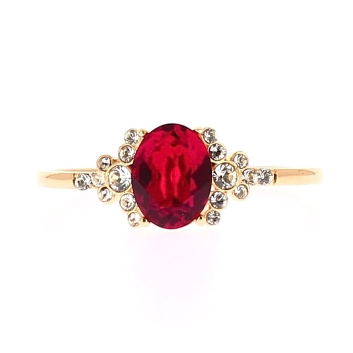 Bague Mickey Saphir rouge