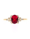 Bague Mickey Saphir rouge