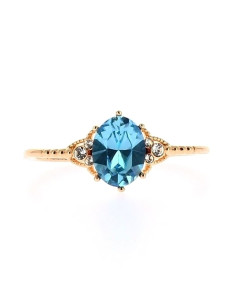 Mickey Aqua gold ring 2