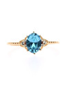 Mickey Aqua gold ring