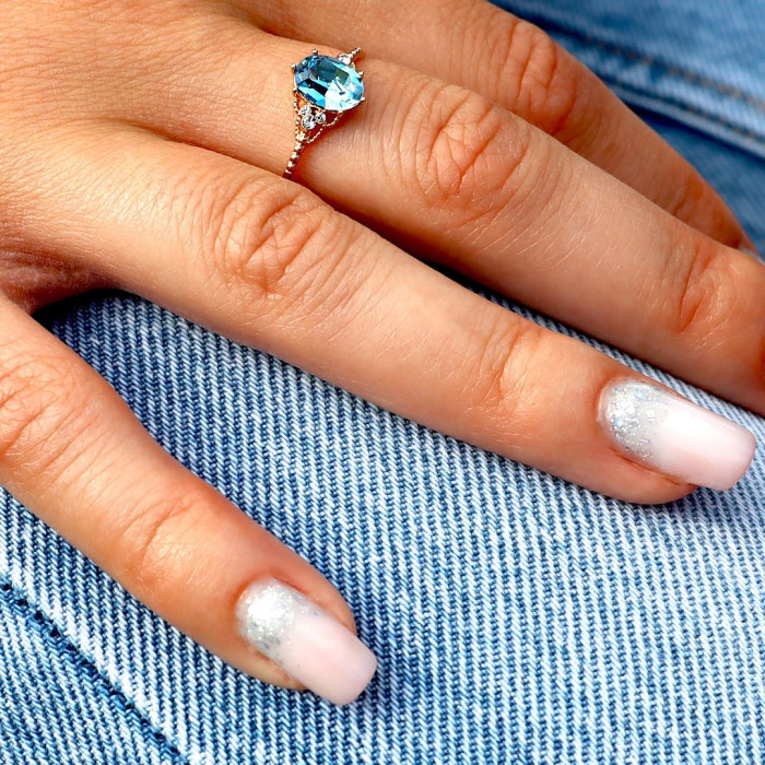 Bague doré Mickey Aqua