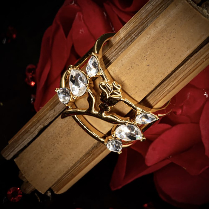 Bague Rose Belle et la Bête 'Enchanted Beauty'