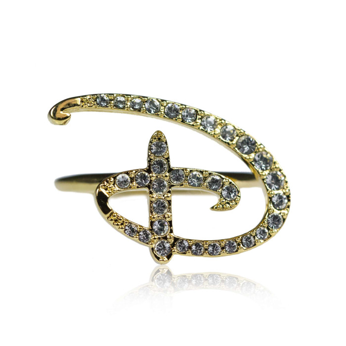 Golden Disney "D" ring