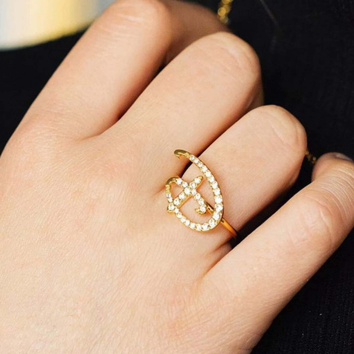 Bague "D" Disney doré