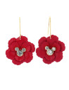 Boucles d'oreilles Mickey Fleurs fushia