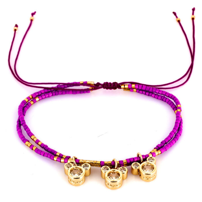 Purple Mickey Icon Bracelet