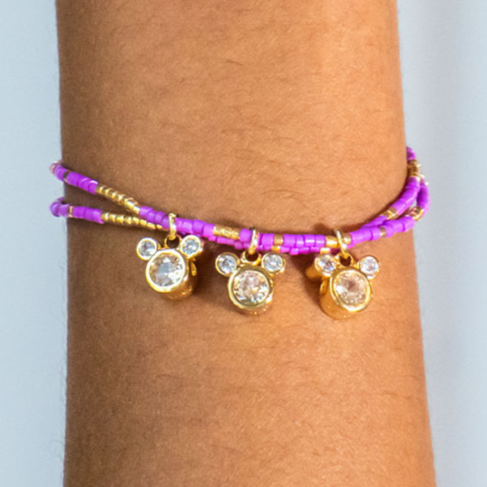 Purple Mickey Icon Bracelet