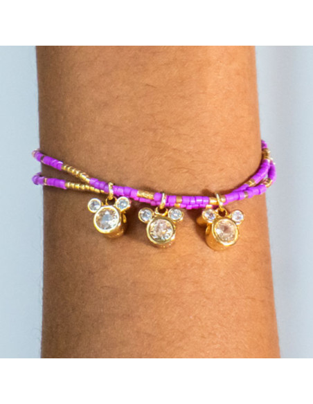 Purple Mickey Icon Bracelet