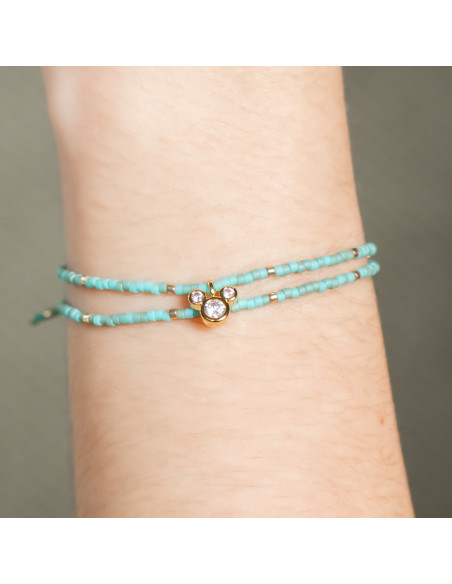 Double Bracelet Mickey Bleu