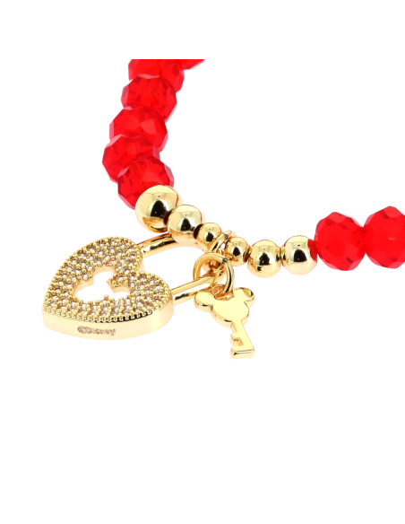 Bracelet Clé Cœur en Perles