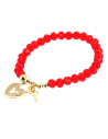 Key Heart Beaded Bracelet